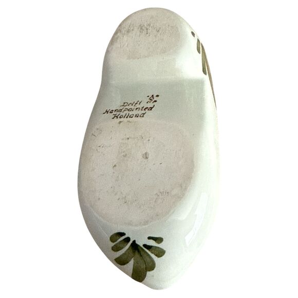 Vintage Delft Hand Painted Holland Dutch Clog Ashtray Polychrome Windmill 4.5” - Picture 5 of 10